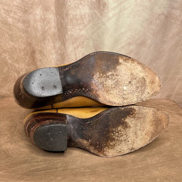 Vintage Dan Post Cowboy Boots Calf High Pointed Toe Leather Western Outdoor 90s Vintage Dan Post Cowboy Boots Calf High Pointed Toe Leather  main image 3